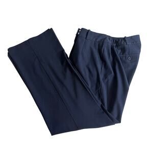 Talbots Woman Signature Navy Blue dress pants elastic at wide waistband Sz 12w